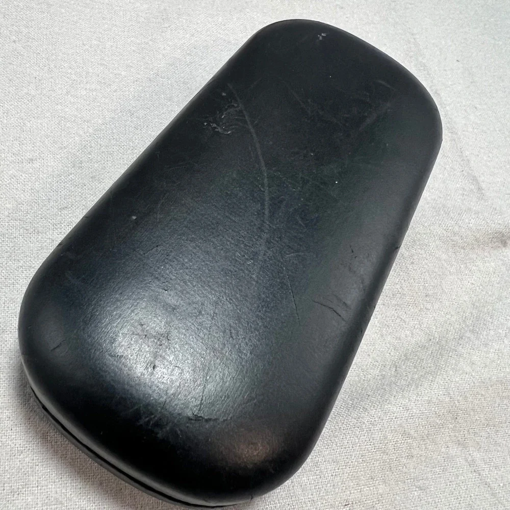 Versace‎ Sunglasses Case Only Black Faux Leather Clamshell Medusa Logo Vintage